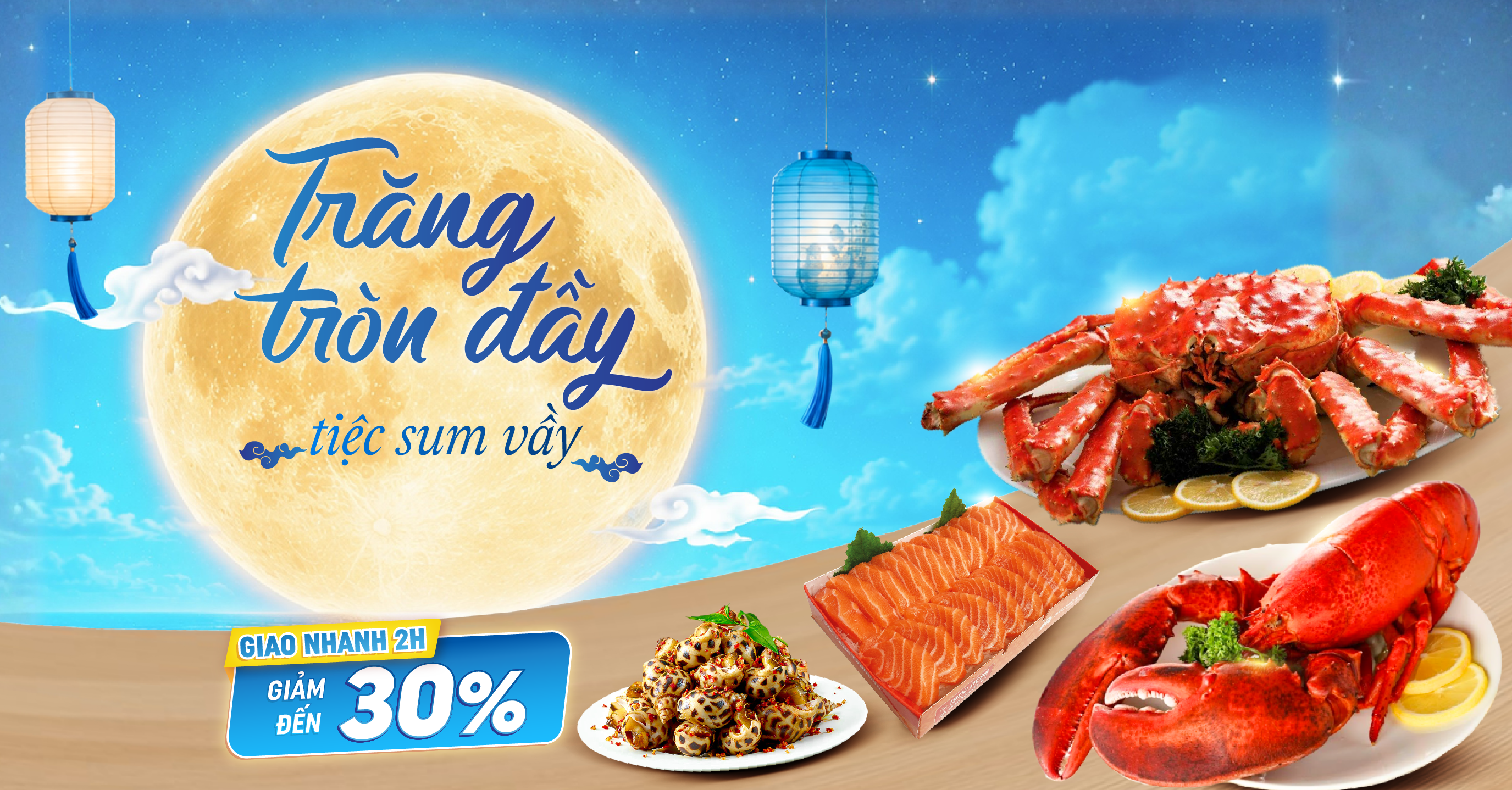 Trăng tròn đầy tiệc sum vầy